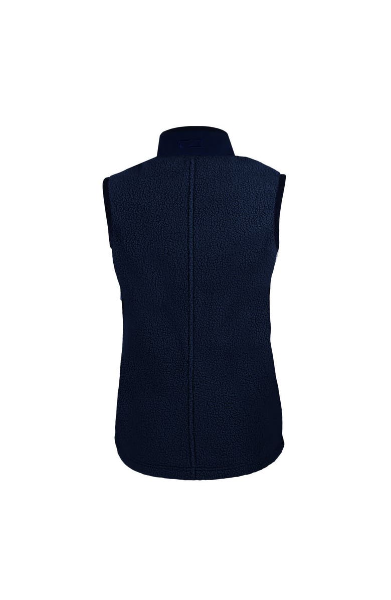 Cutter & Buck Women's Cutter & Buck  Navy New York Mets Cascade Eco Sherpa Fleece Full-Zip Vest, Alternate, color, 