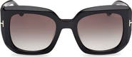 TOM FORD Carla 52mm Square Sunglasses