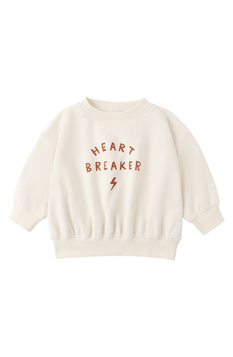 QUINCY MAE Heart Breaker Sweatshirt, Main, color, Natural