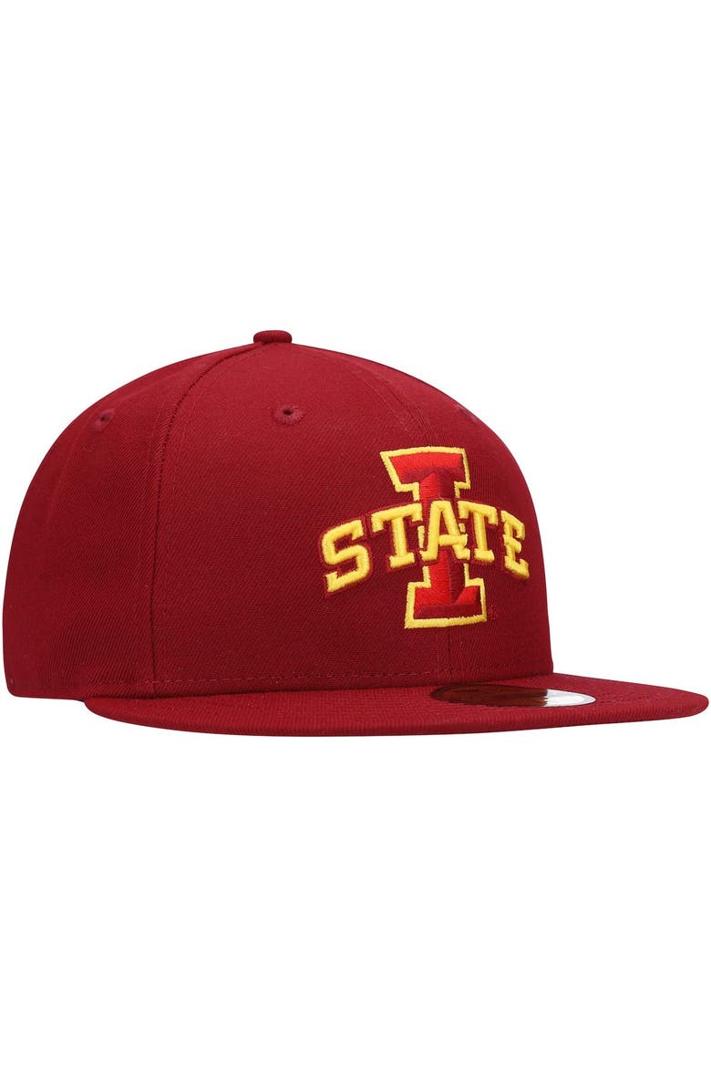 Men's New Era Cardinal Iowa State Cyclones Primary Team Logo Basic 59FIFTY Fitted Hat, Alternate, color, Cardinal