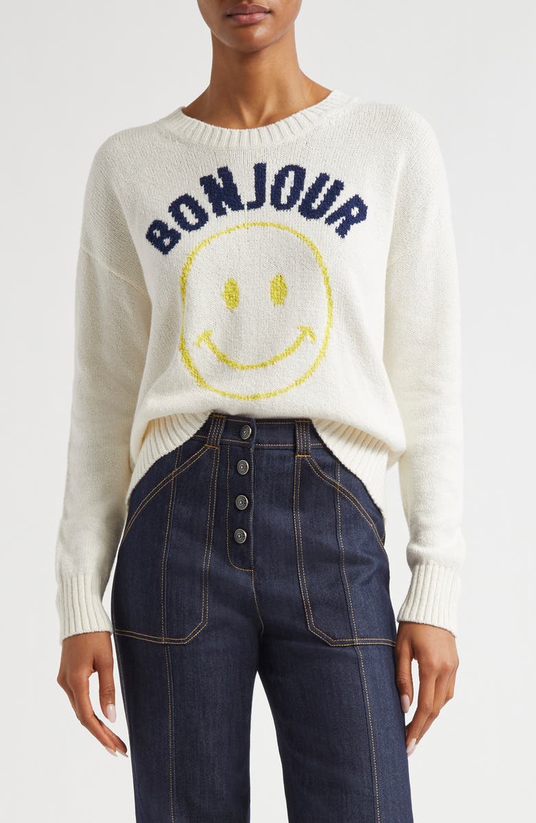 Cinq à Sept Chunky Graphic Sweater, Main, color, 