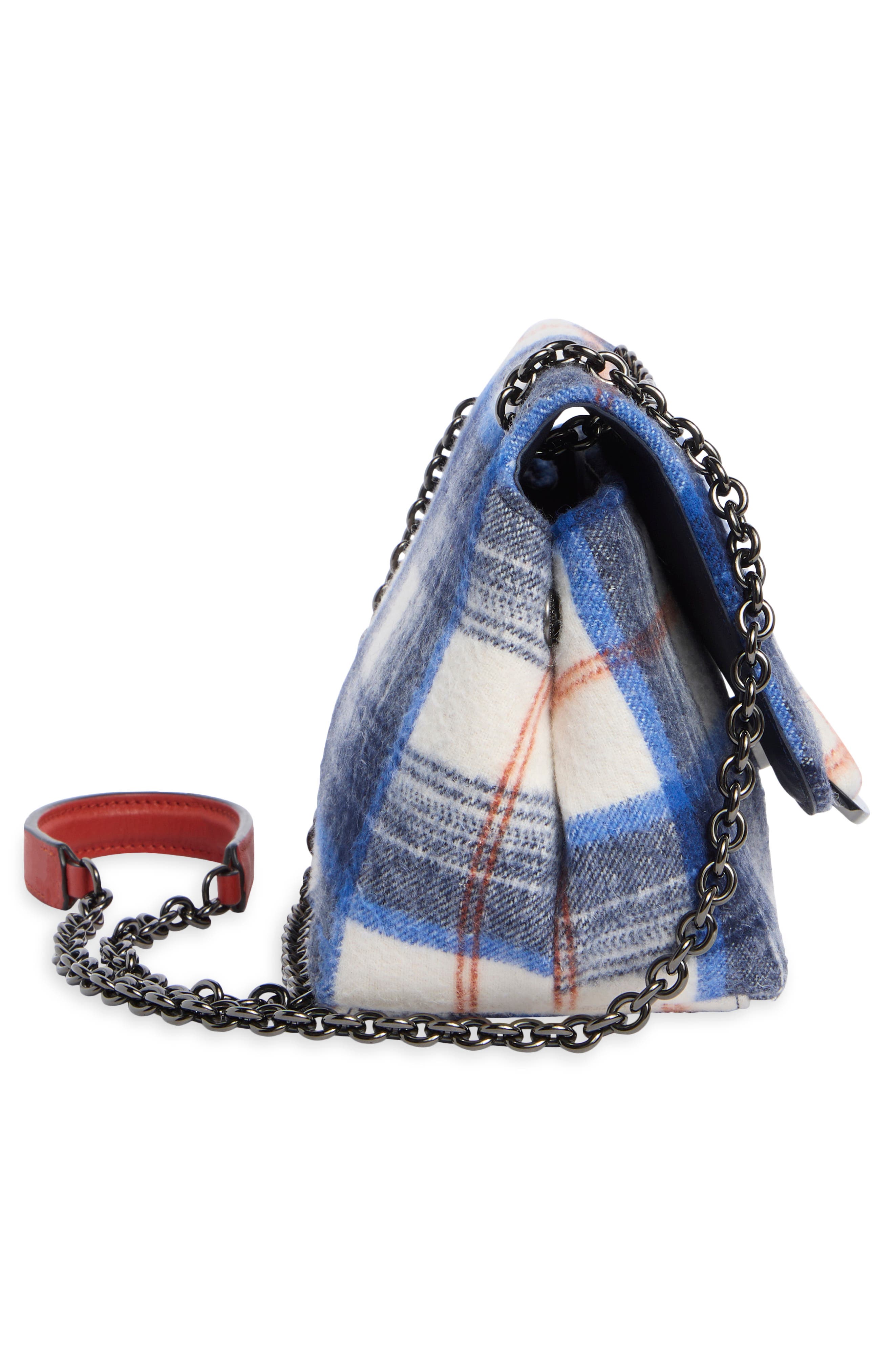Small Brio Ecos Plaid Shoulder Bag, Alternate, color, NAVY