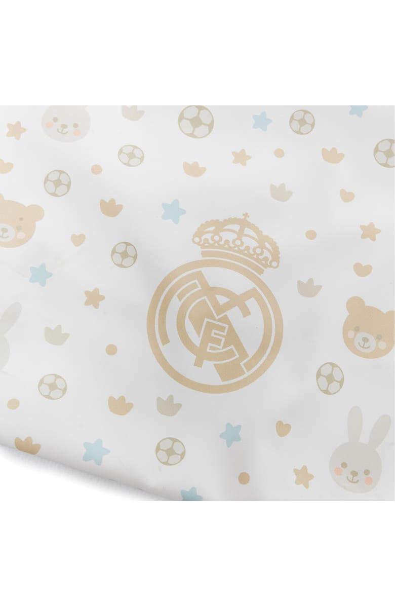 Miniland Real Madrid Kiddie Sack Drawstring Bag for Little Soccer Fans, Alternate, color, Beige