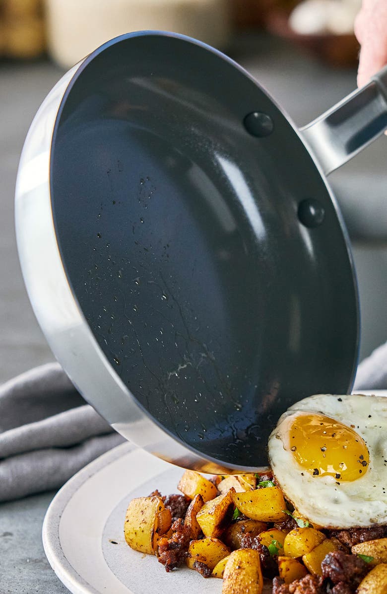 GreenPan x Bobby Flay Professional Ceramic Nonstick 13-Piece Cookware Set, Alternate, color, Stainless Steel