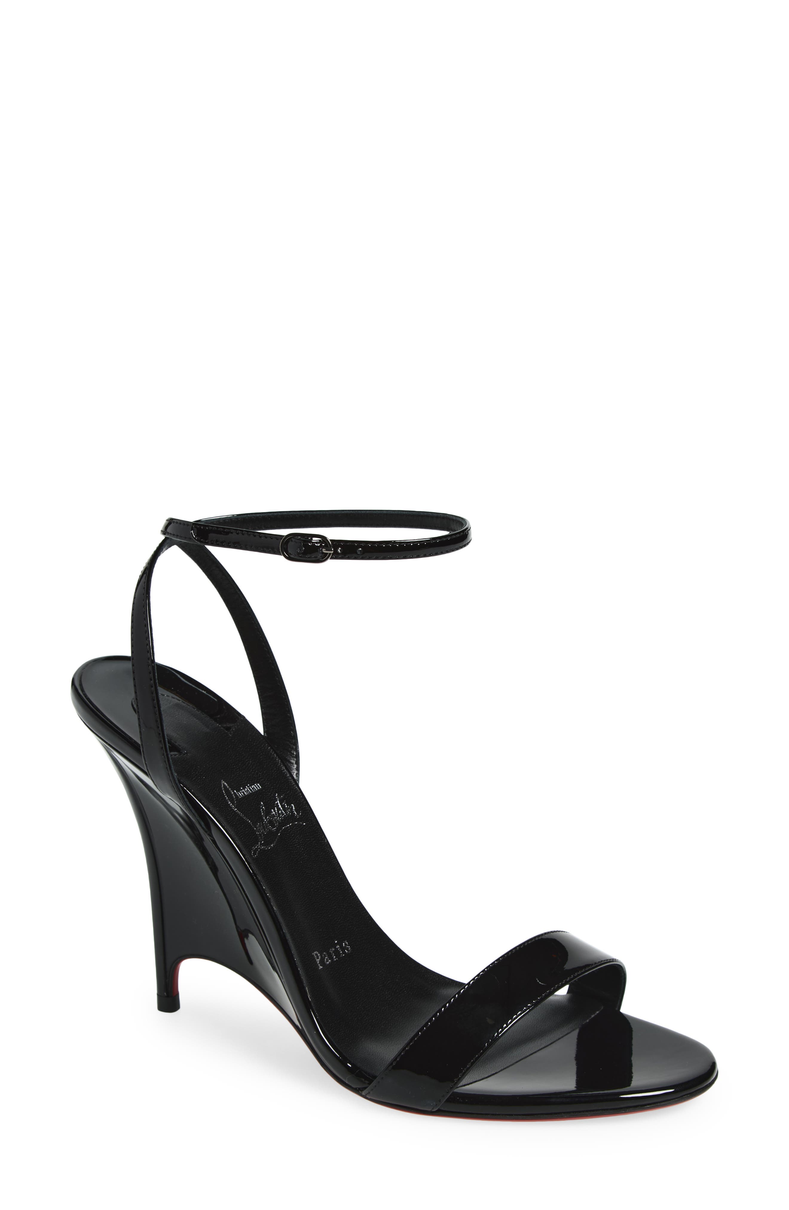 Zeezeenella Wedge Sandal, Main, color, BLACK/ BLACK