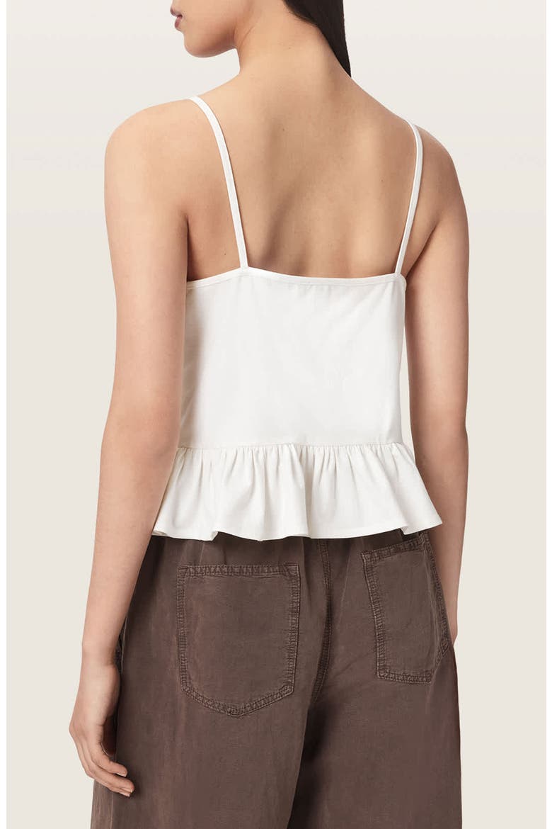 Georgia Lace Trim Peplum Camisole, Alternate, color, WHITE