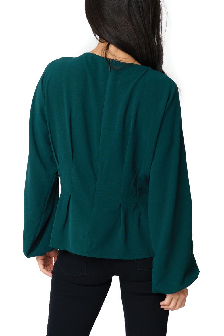 Pleated Top, Alternate, color, HUNTER GREEN