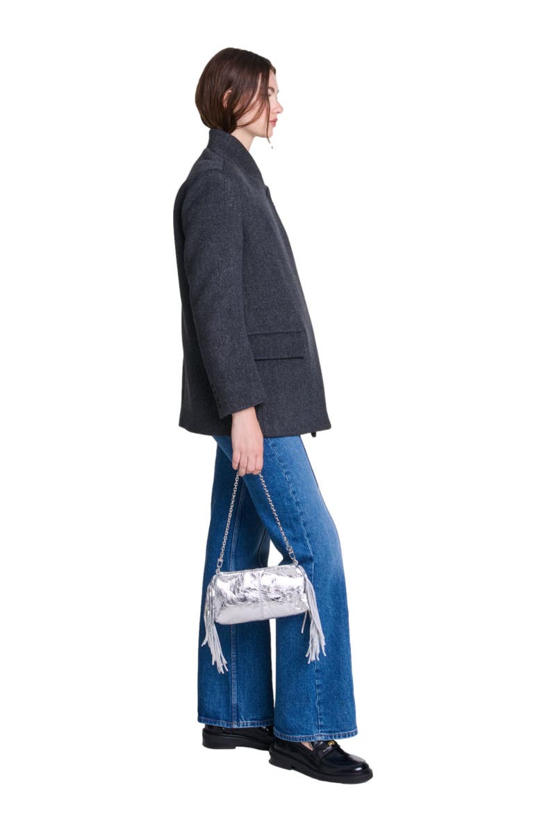maje Cropped wool coat, Alternate, color,