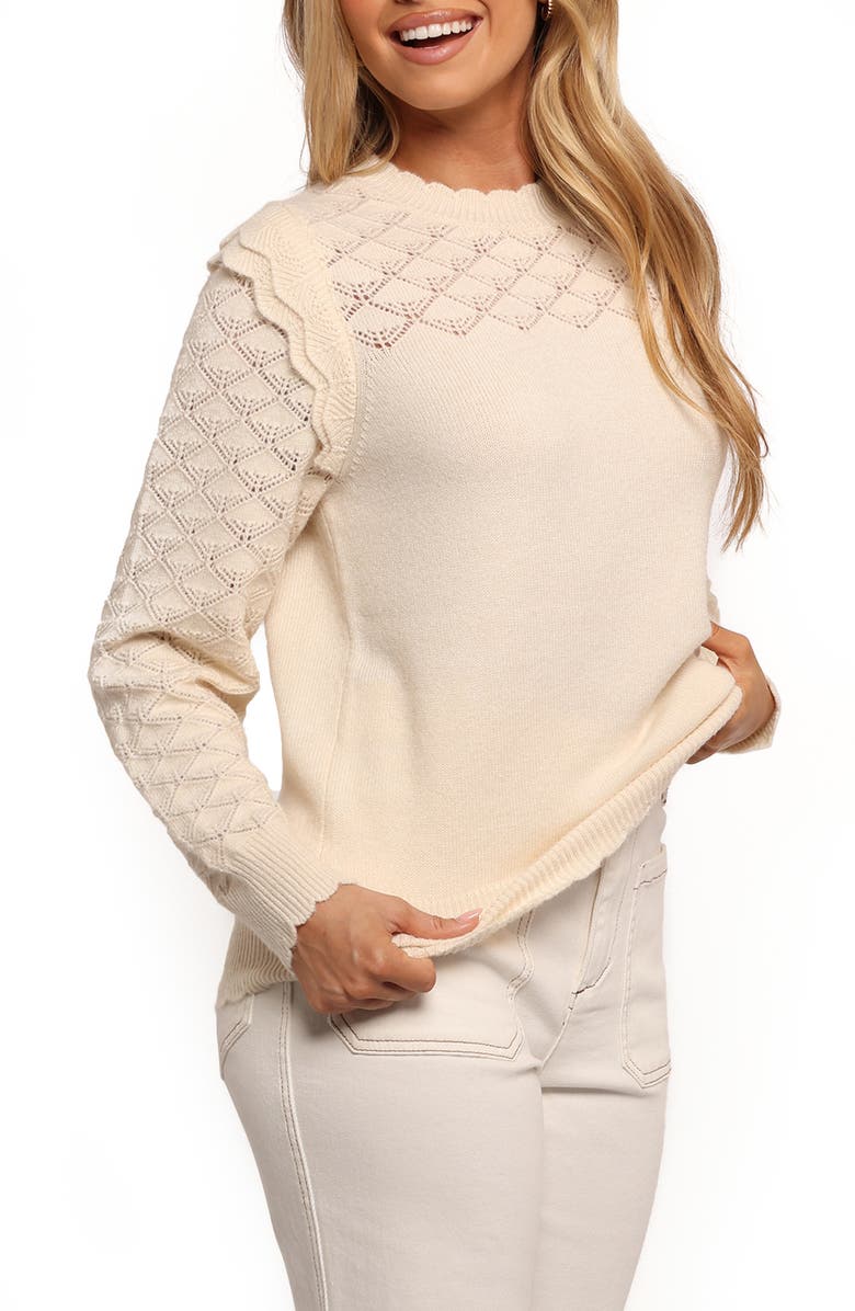 Petal & Pup Roseanne Open Knit Sweater, Alternate, color, 