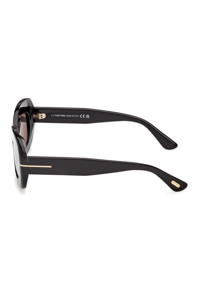 Islay 50mm Small Rectangular Sunglasses, Alternate, color, SHINY BLACK / SMOKE