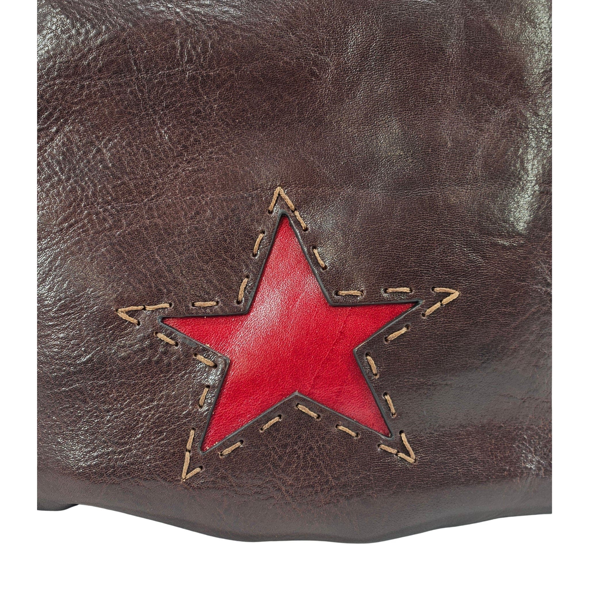 Star Shoulder Bag, Alternate, color, brown