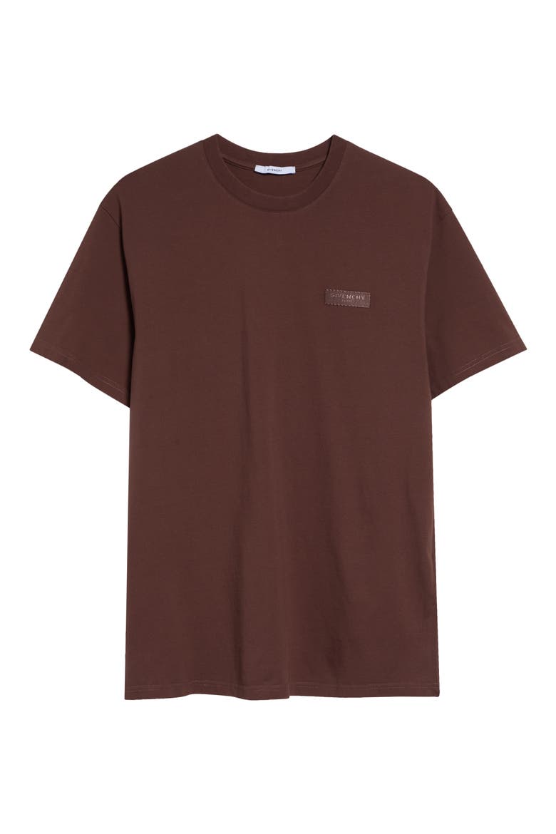 Regular Fit Logo Patch T-Shirt, Alternate, color, DARK HAVANNA