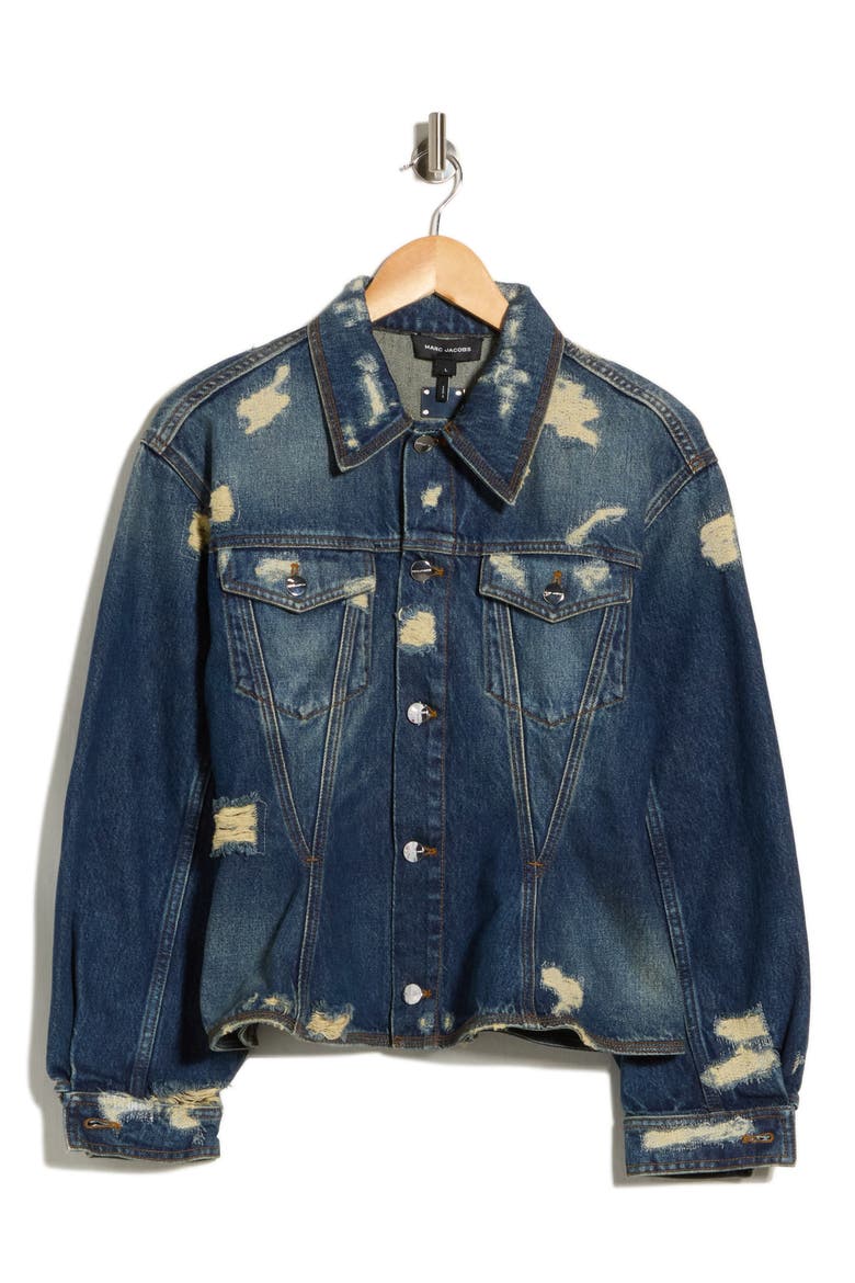 Rip & Repair Denim Jacket, Main, color, PUNK INDIGO