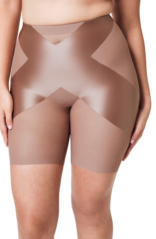 SPANX® Mid-Rise Shaper Shorts in Cafe Au Lait 