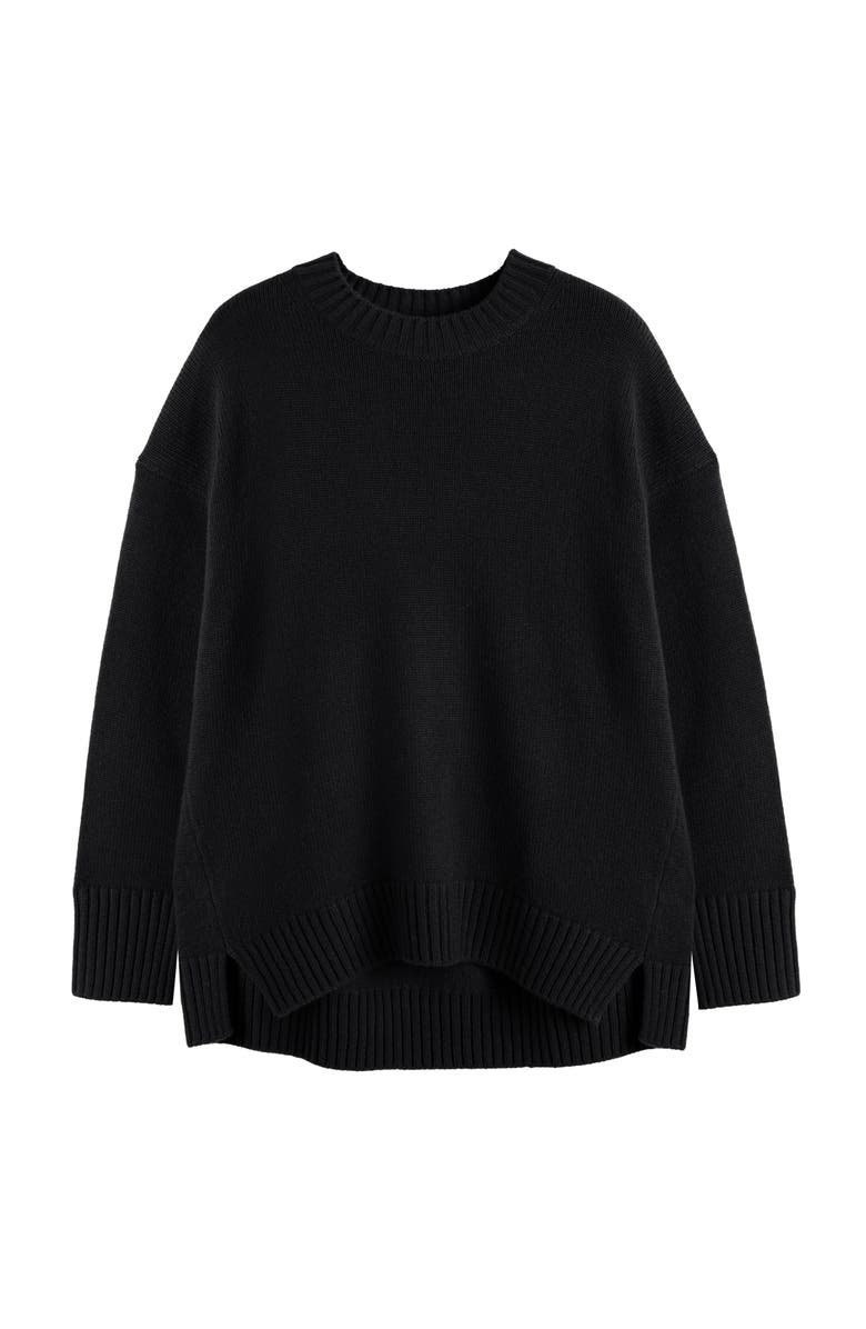Chinti & Parker Pure Cashmere Crew Neck Sweater, Alternate, color, Black