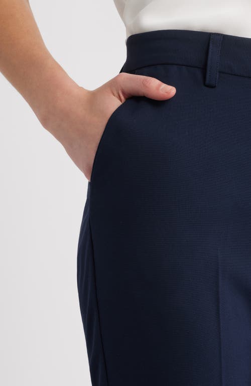 Tahari Asl Classic Straight Leg Pants In Blue