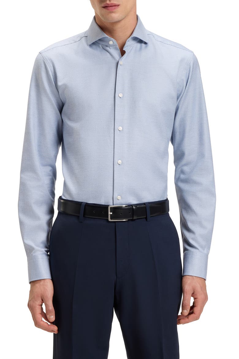 H-Hank Slim Fit Dress Shirt, Main, color, LT PAST/BU