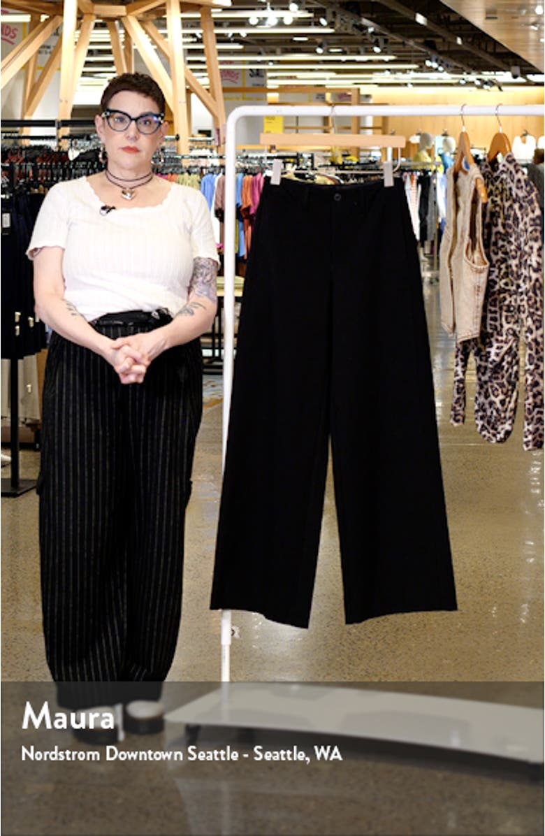 Sofie High Waist Wide Leg Ponte Knit Pants, sales video thumbnail