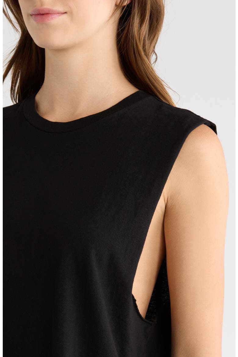 Susan Cotton Blend Tank, Alternate, color, BLACK
