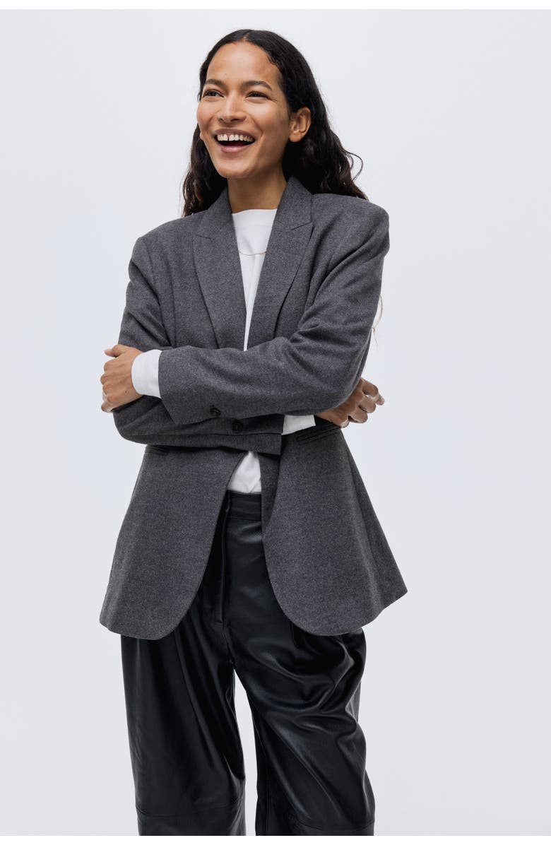 H&M Single-breasted Blazer, Alternate, color, Dark Gray
