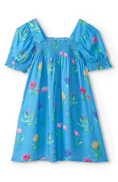 Kids' Floral Print Smocked Dress (Toddler)