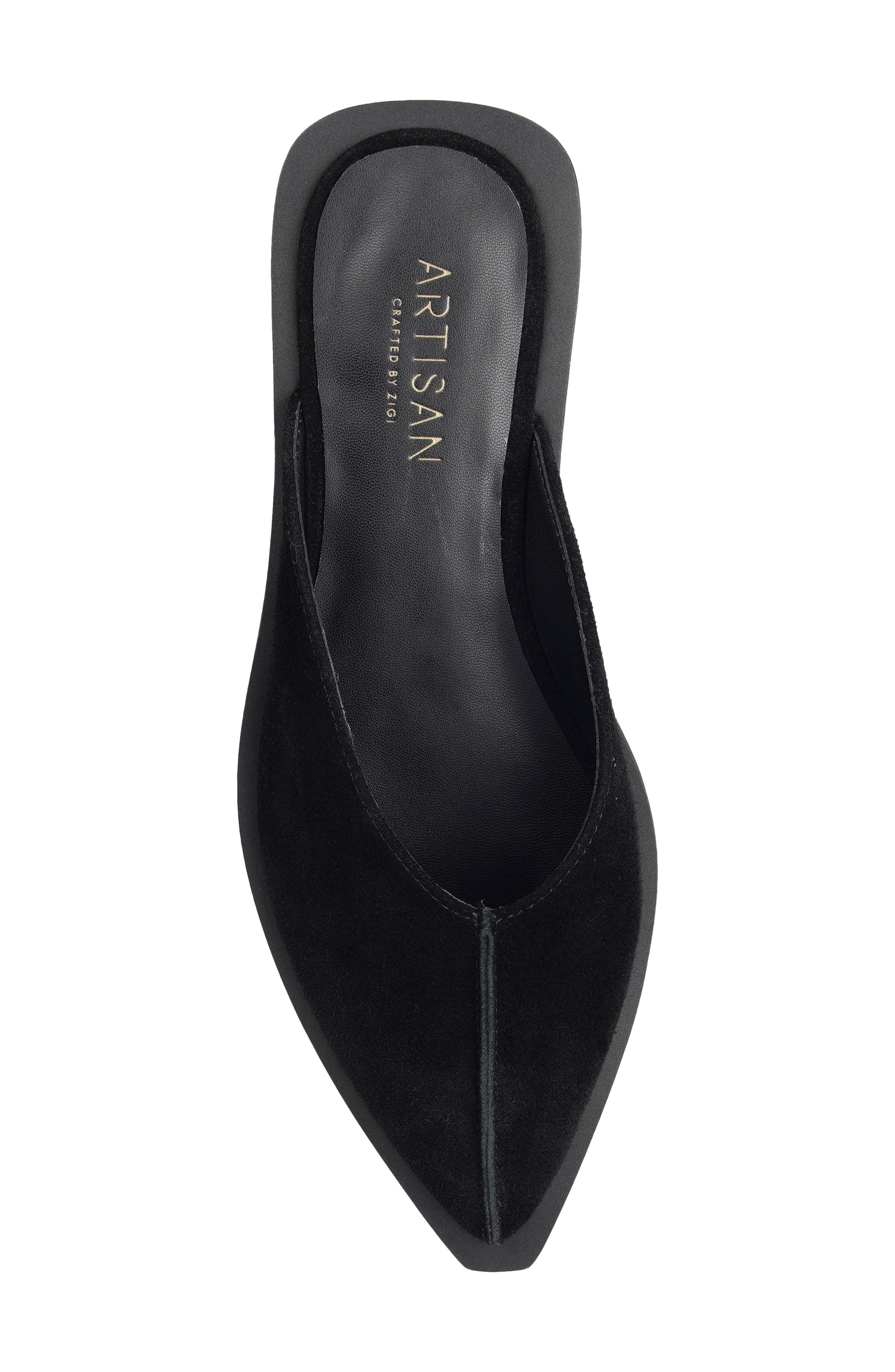 Pointed Toe Mule, Alternate, color, BLACK SUEDE