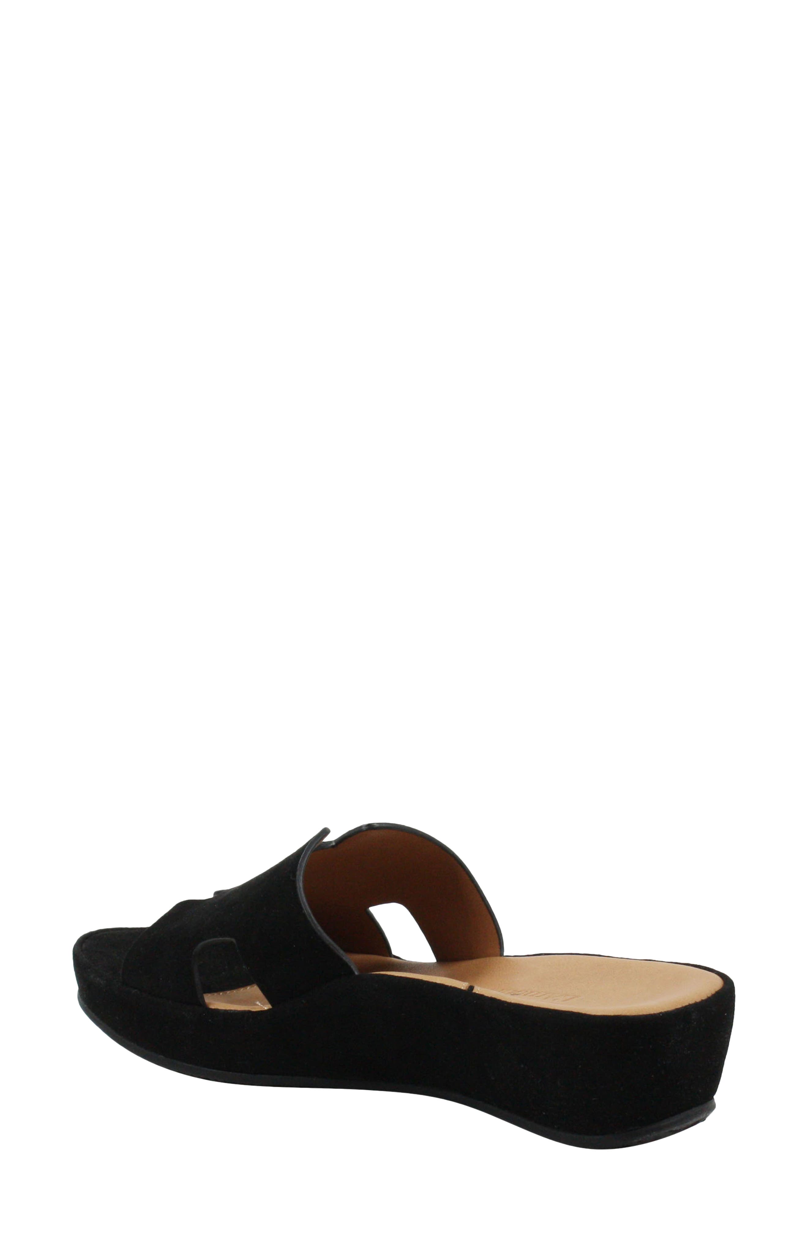L'Amour des Pieds Catiana Platform Sandal, Alternate, color, Black Kidsuede