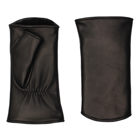 Pauline Rabbit Lined Fingerless Gloves 50/50 Deerskin and Lambskin