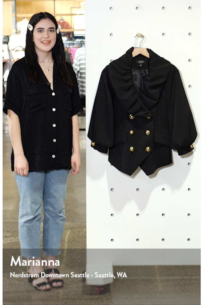 x Atlantic-Pacific Ruffle Front Blazer (Nordstrom Exclusive) video