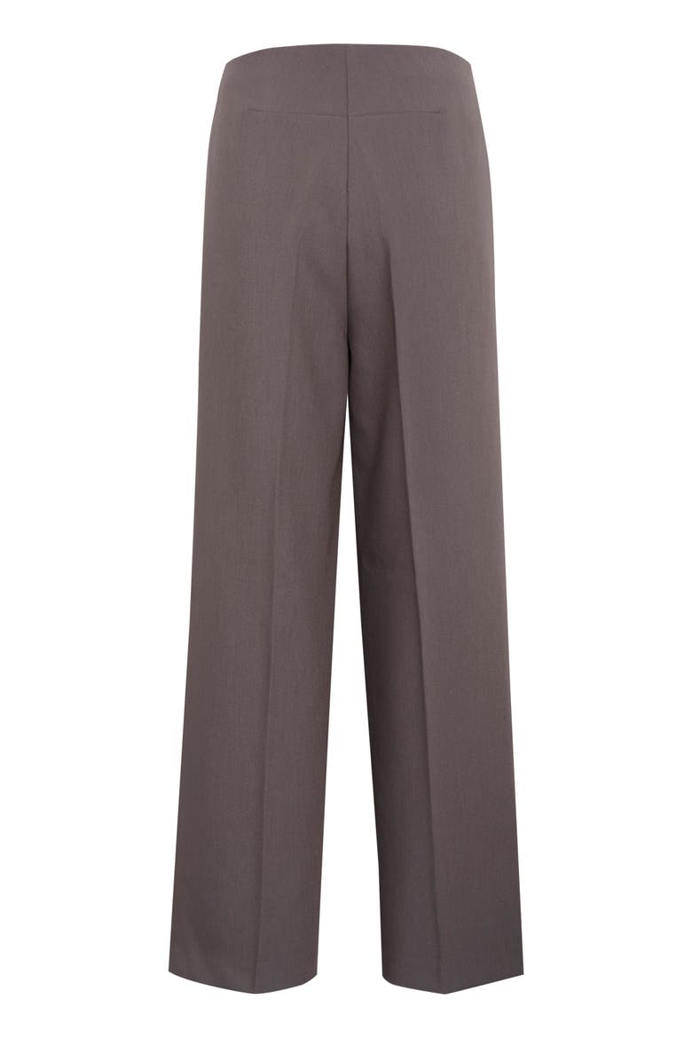 Corinne High-Waisted Wide Legs Trousers, Alternate, color, Dark Gull Gray