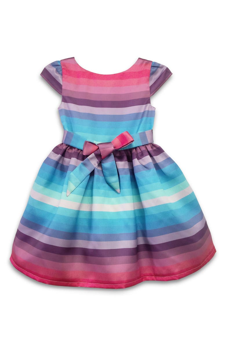 JOE-ELLA Kids' Stripe Dress, Main, color, Blue
