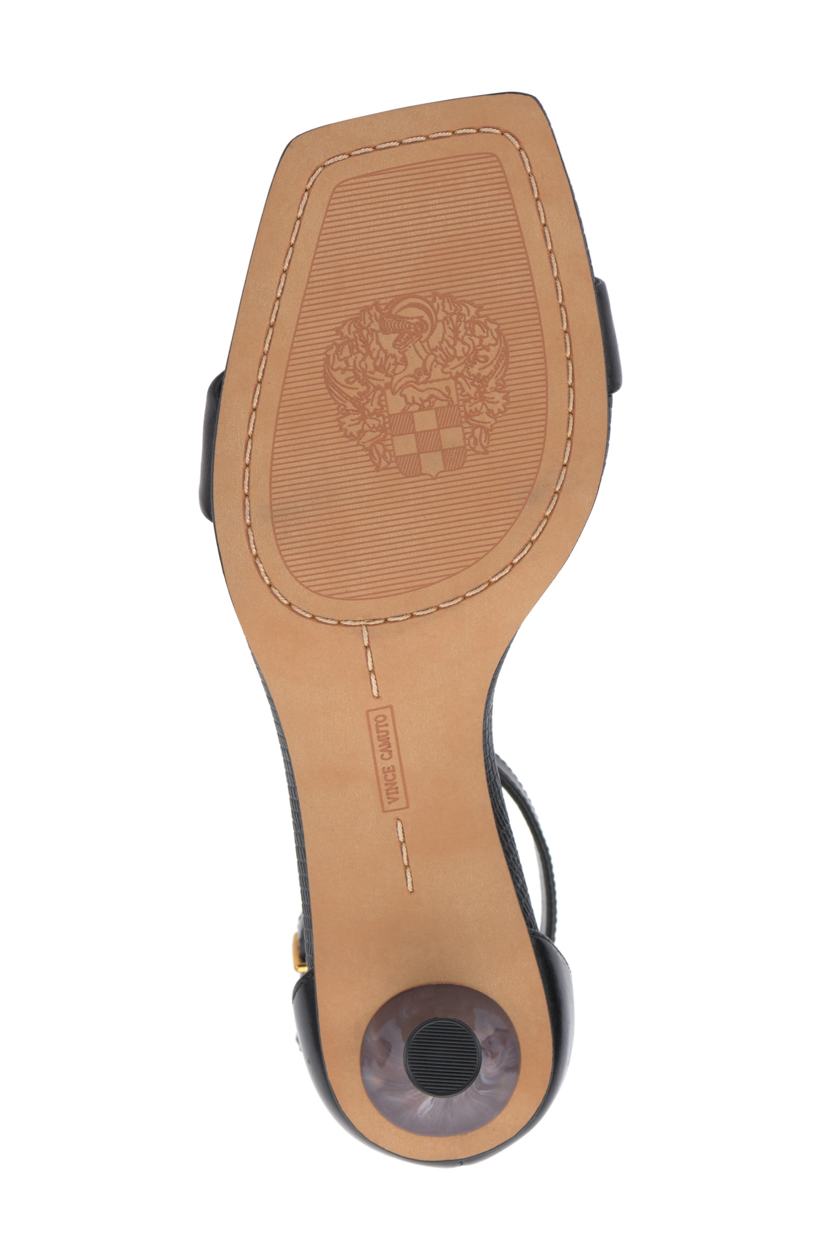 Vince Camuto Vinkely Square Toe Kitten Heel Sandal, Alternate, color, 