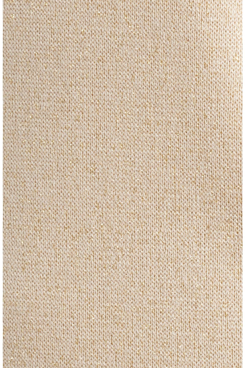 Grommet Accent Metallic Knit Scoop Neck Top, Alternate, color, BISCOTTI/GOLD