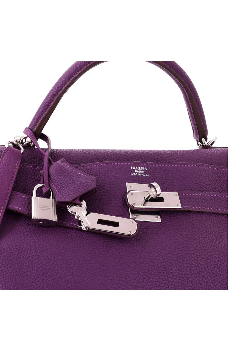 Pre-Owned Hermes Kelly Handbag Purple Togo with Palladium Hardware 32, Alternate, color, Anemone