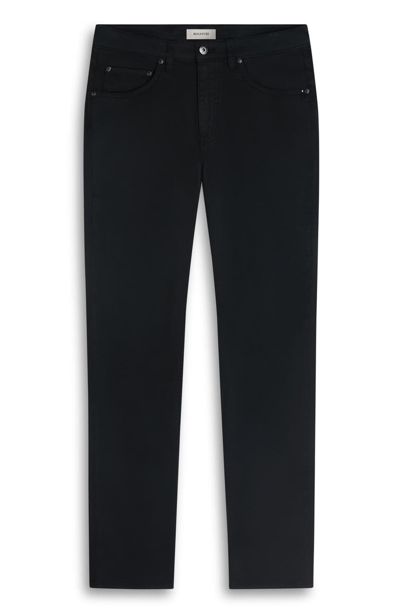 Bugatchi Stretch Cotton Pants, Alternate, color, Black