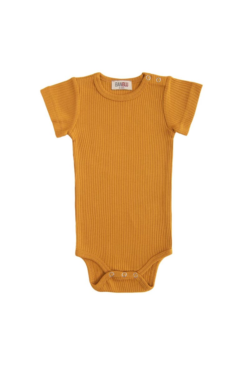 Short Sleeved Modal Bodysuit, Main, color, Amber Orange