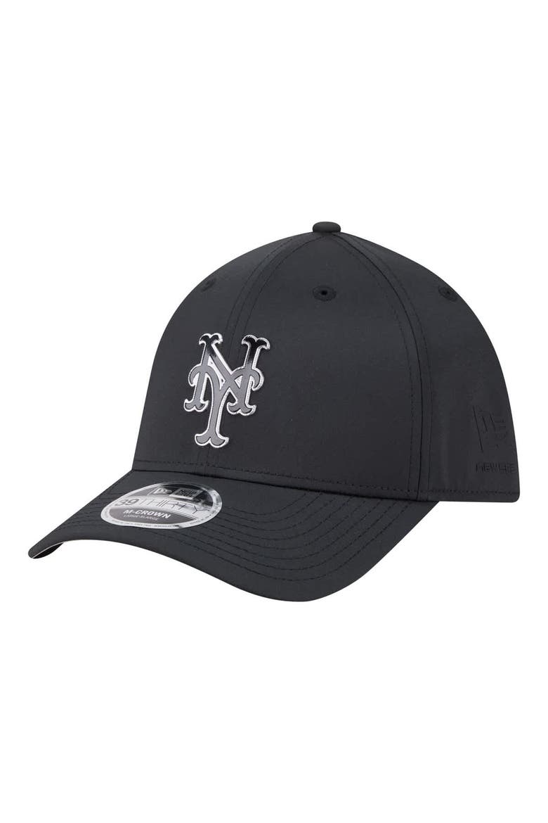 Men's New Era  Black New York Mets Metallic 39THIRTY M-Crown Flex Hat, Main, color, Black