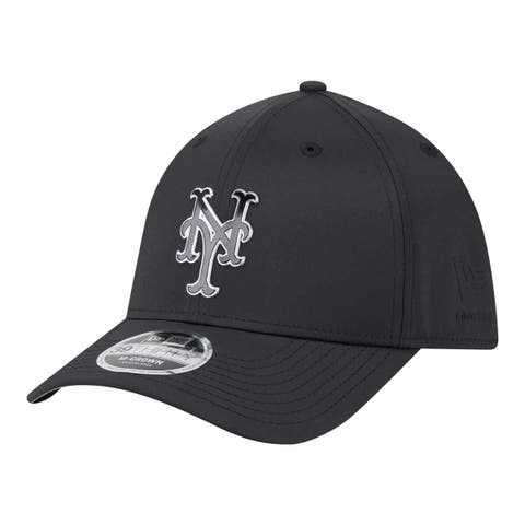 Men's New Era  Black New York Mets Metallic 39THIRTY M-Crown Flex Hat