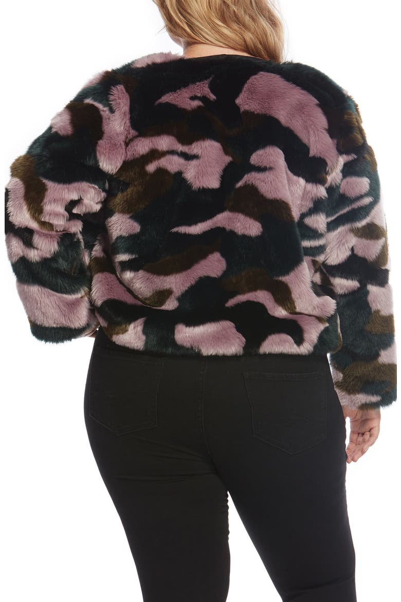 Faux Fur Jacket, Alternate, color, JACQUARD FUR