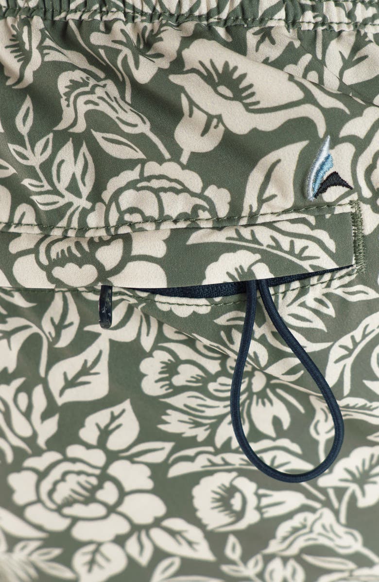 Tailor Vintage Hybrid 4-Way Stretch Swim Shorts, Alternate, color, Laurel Wreath Cabbage Floral