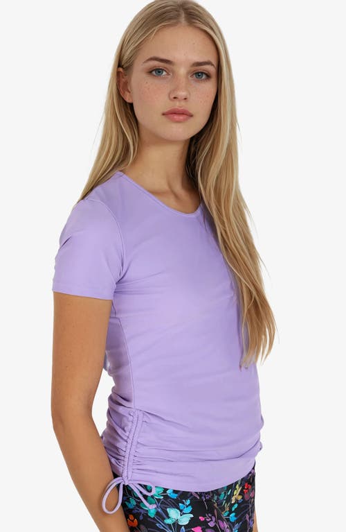 Calypsa Short Sleeve Adele Swim Top In Purple