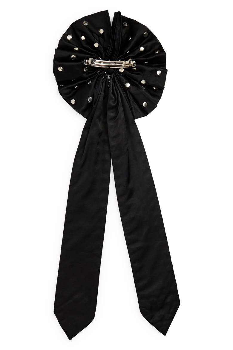 Bandit Rosette Barrette, Alternate, color, BLACK