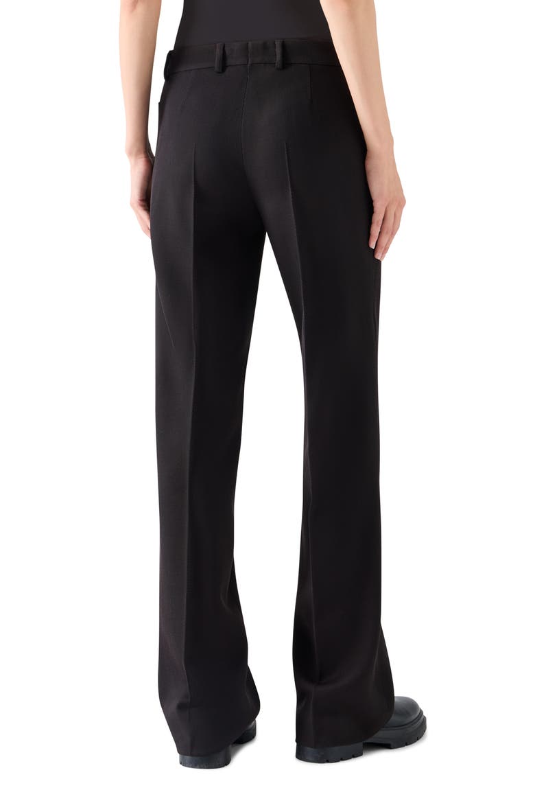Mikka Virgin Wool Tricotine Pants, Alternate, color, BLACK