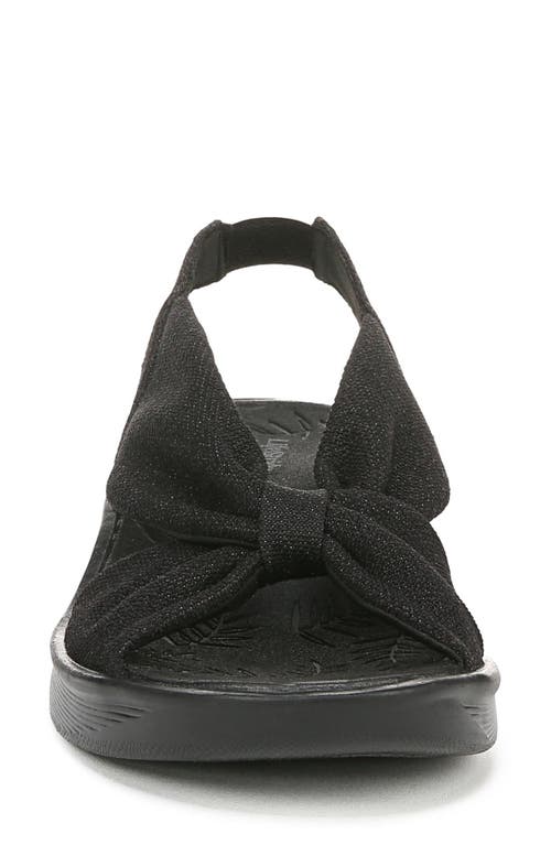Bzees Serenade Slingback Wedge Sandal In Black Stretch Fabric