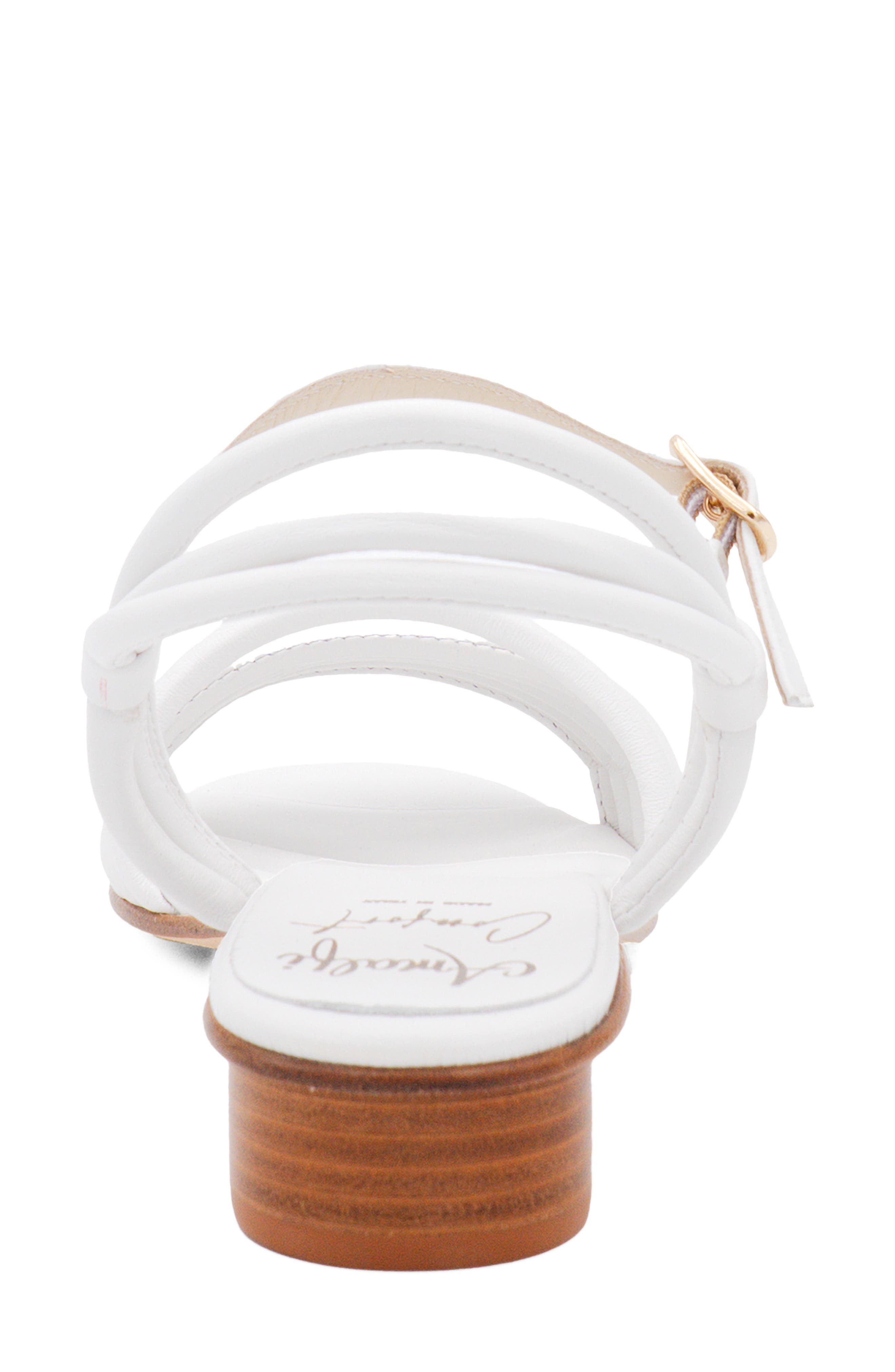 Amalfi by Rangoni Barocco Ankle Strap Sandal, Alternate, color, White Parmasoft