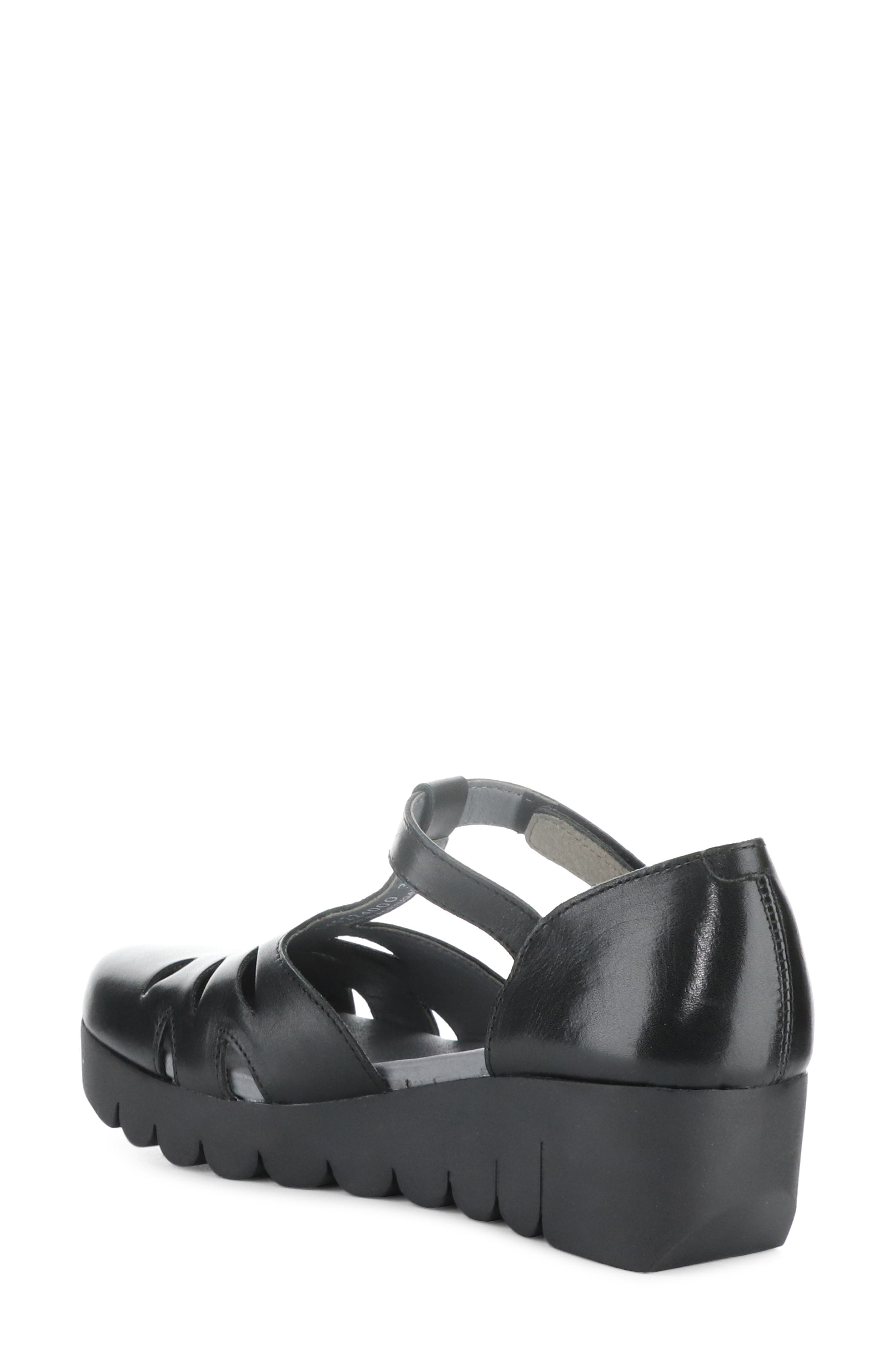 Fly London Velt Platform Wedge Fisherman Sandal, Alternate, color, Black