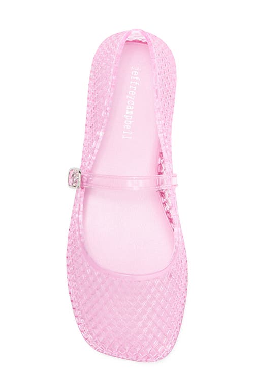 Jeffrey Campbell Breeze Jelly Mary Jane Flat In Pink