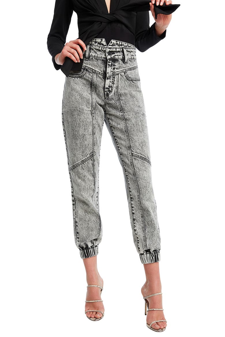 Acid Wash Splice Jeans, Main, color, DARK ACID