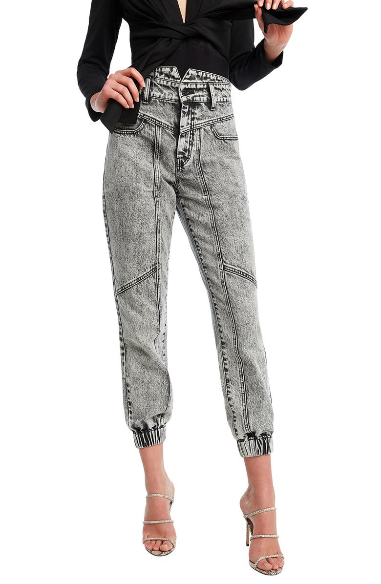 Bardot Acid Wash Splice Jeans, Main, color, 