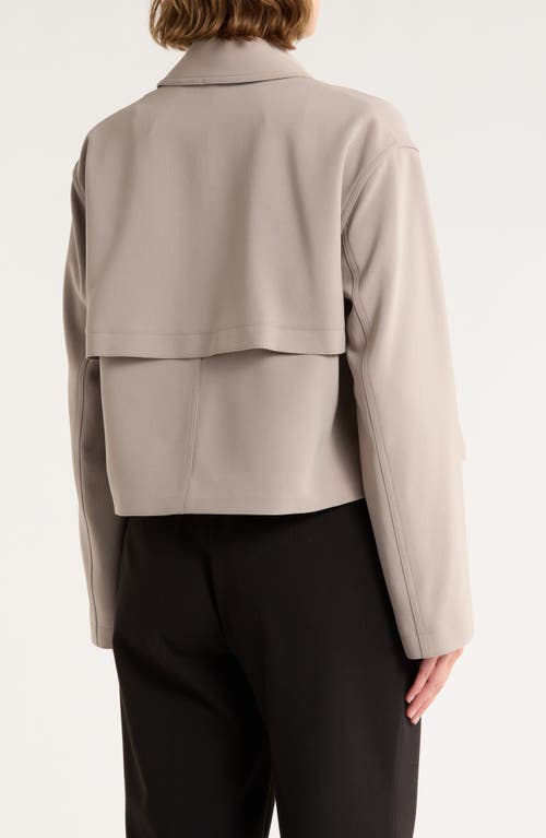Theory Crop Admiral Jacket In Gray